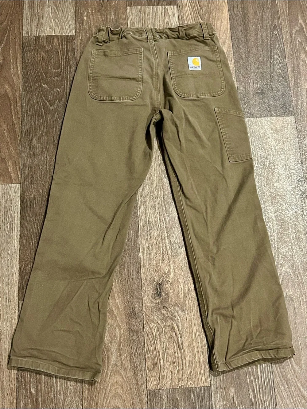 Carhartt Boys Cargo Work Pants - Olive Brown